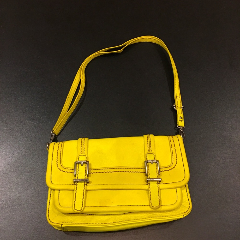 The Sak Yellow Shoulder Bag/ Used/ Worn Inside